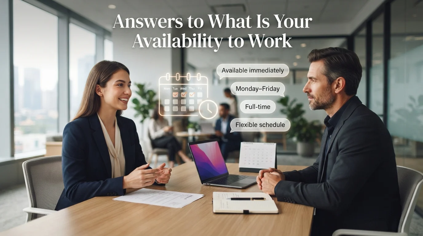 Answers to What Is Your Availability to Work