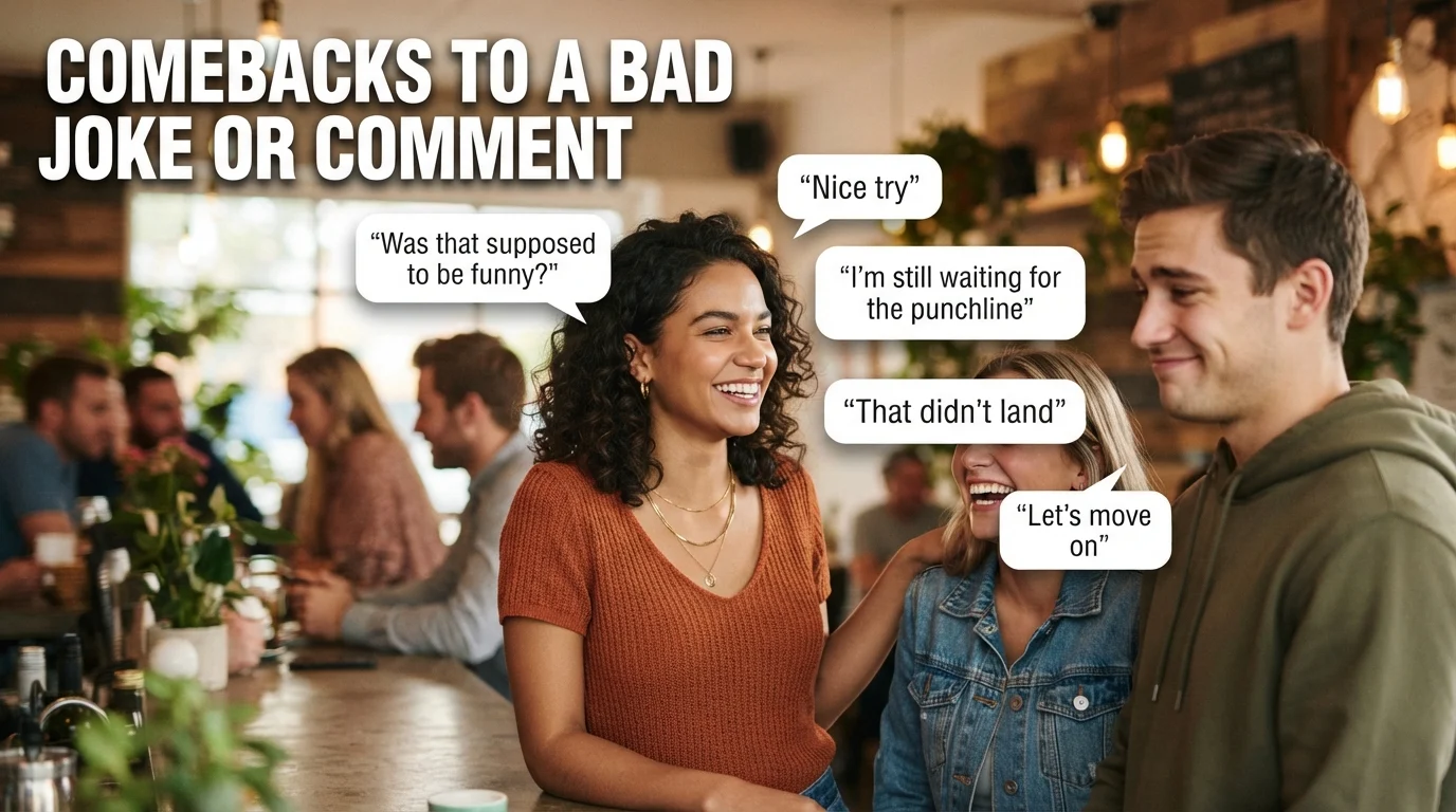 Comebacks to a Bad Joke or Comment