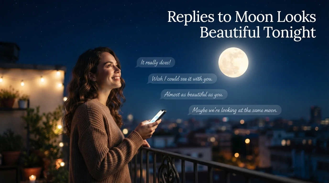 Replies to Moon Looks Beautiful Tonight
